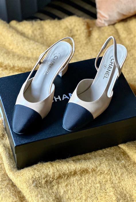 chanel 2 tone shoes|chanel two tone slingbacks.